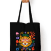 Leopard with glasses flowers themed Tote Bag - Fashion Greet