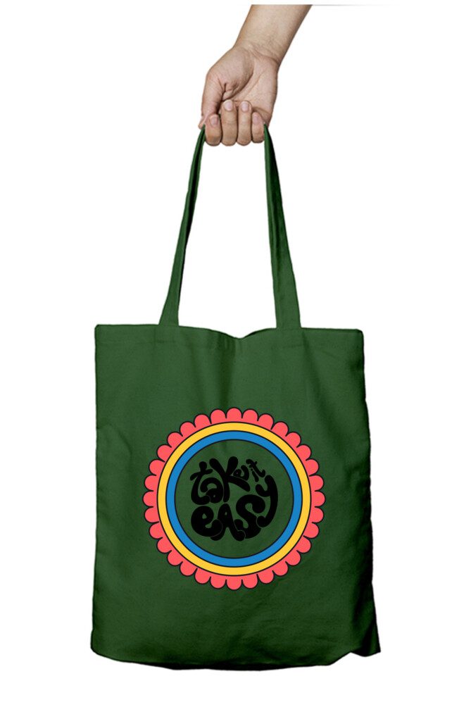 Take it easy themed tote bag - Fashion Greet