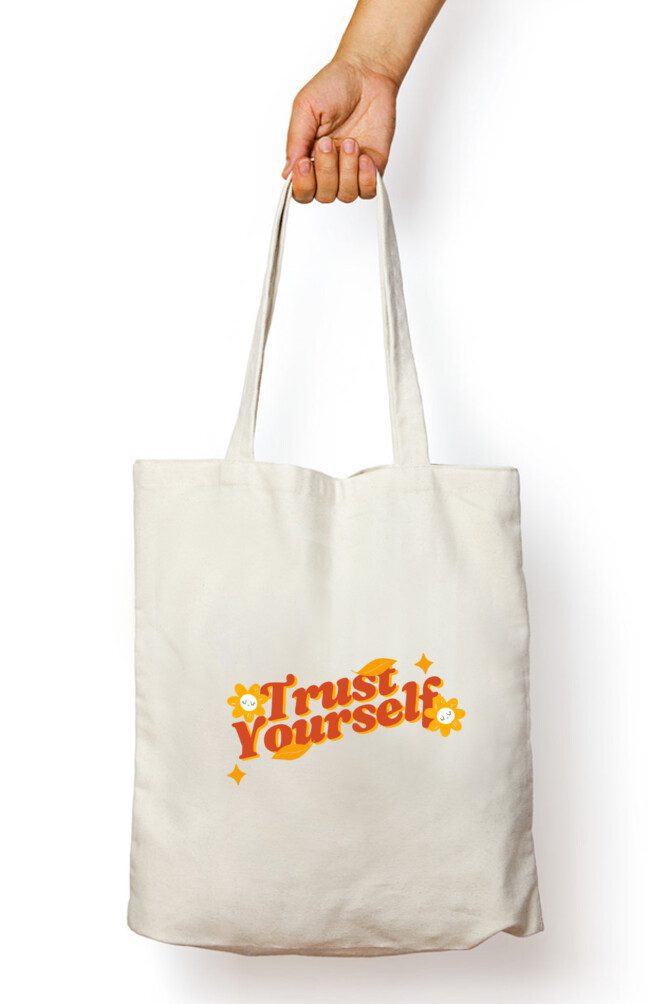Tote Bag with Zipper – Trust Yourself - Fashion Greet