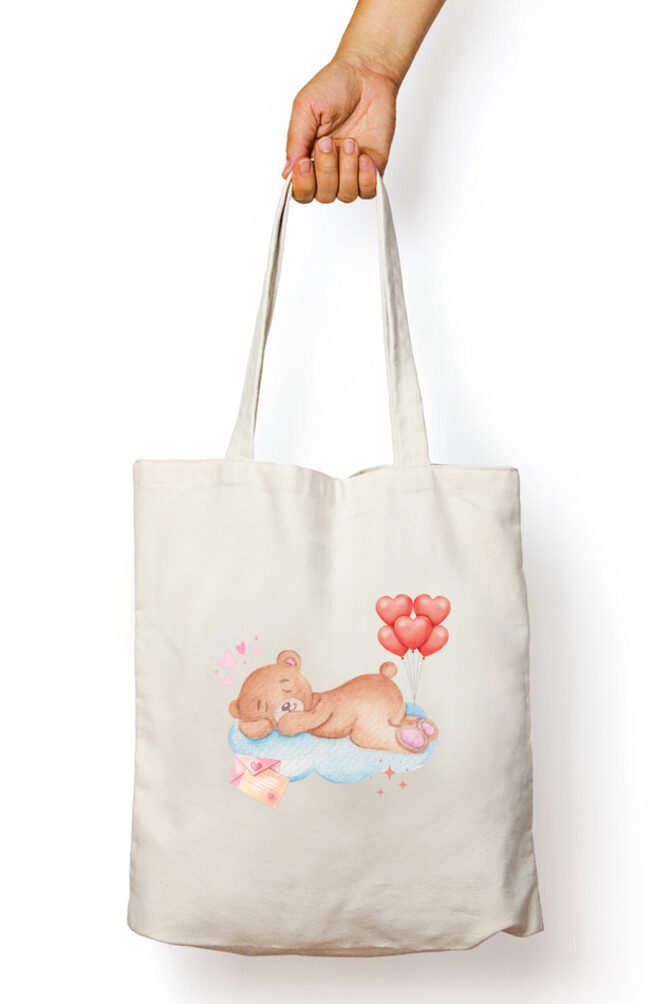 Tote Bag with Zipper – Lovely Teddy - Fashion Greet