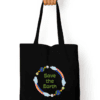 Tote Bag with Zipper – Save the Earth - Fashion Greet
