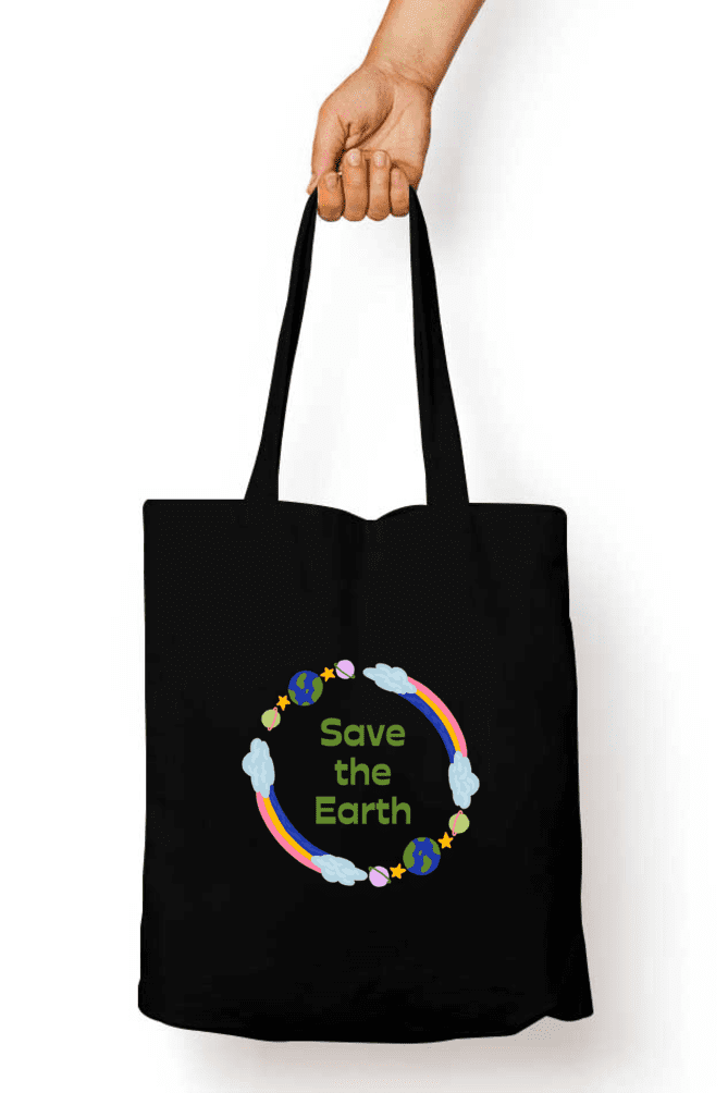 Tote Bag with Zipper – Save the Earth - Fashion Greet