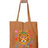 Leopard with glasses flowers themed Tote Bag - Fashion Greet