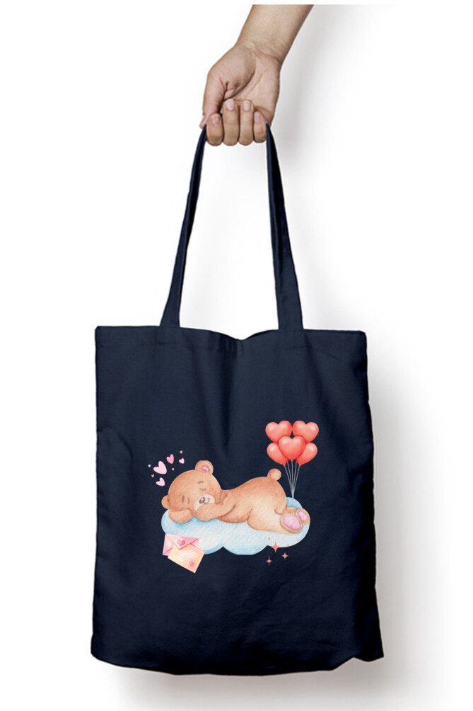 Tote Bag with Zipper – Lovely Teddy - Fashion Greet