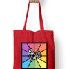 Tote bag with zipper – Be Kind with Rainbow design - Fashion Greet