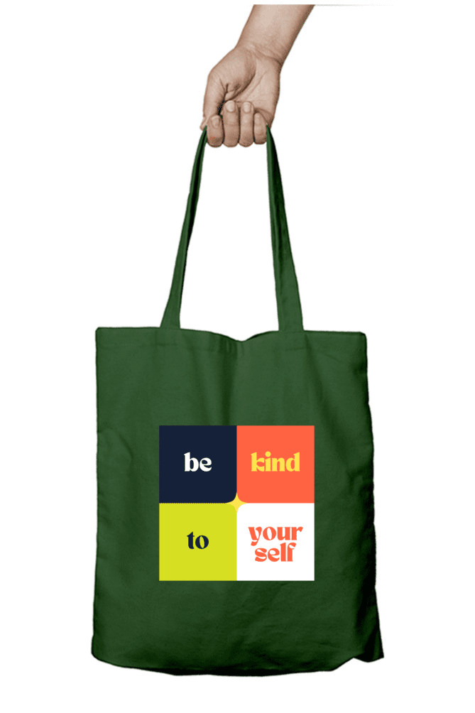 Tote bag with zipper  – Be Kind to Yourself - Fashion Greet