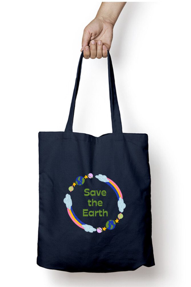 Tote Bag with Zipper – Save the Earth - Fashion Greet