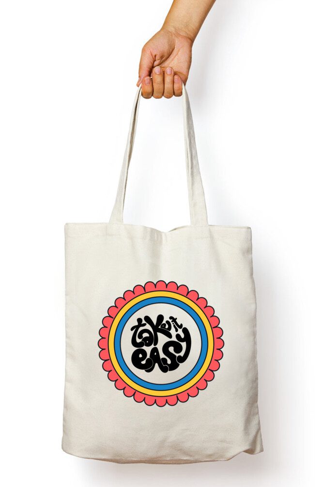 Take it easy themed tote bag - Fashion Greet