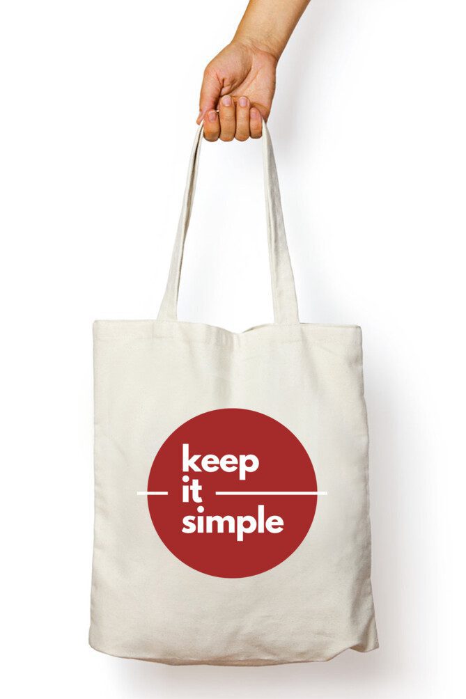 Tote Bag with Zipper – Keep It Simple - Fashion Greet