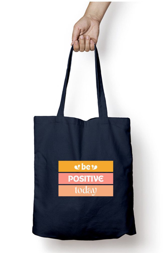 Tote Bag with Zipper – Be Positive Today - Fashion Greet