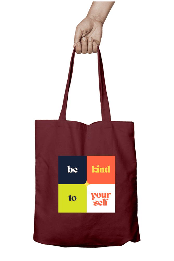 Tote bag with zipper  – Be Kind to Yourself - Fashion Greet