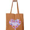Tote Bag with Zipper – Retro Time with Hearty Design - Fashion Greet
