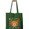 Leopard with glasses flowers themed Tote Bag - Fashion Greet