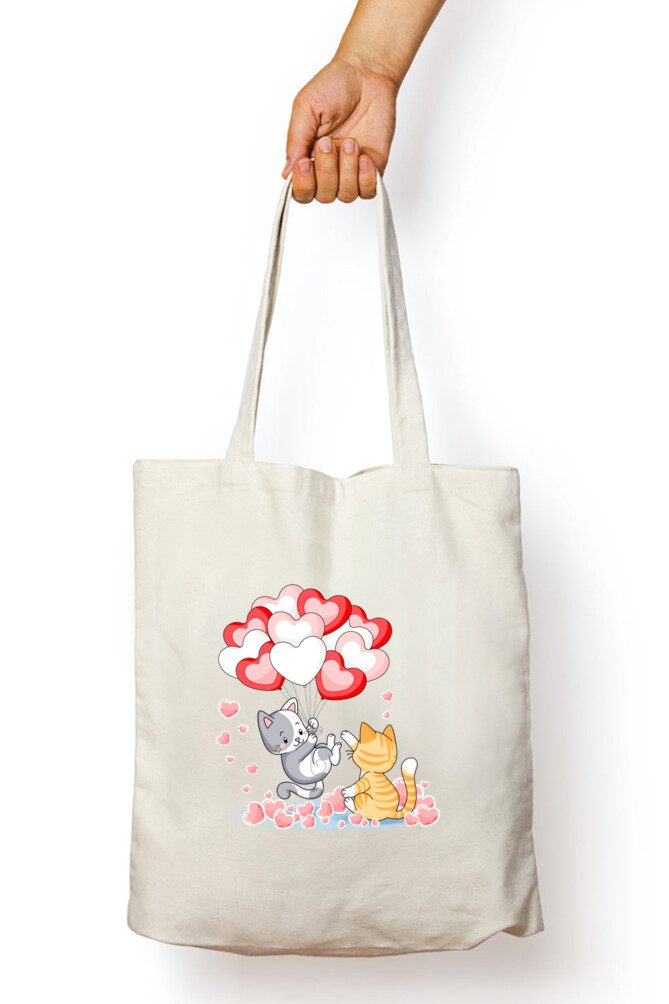 Tote Bag with Zipper – Lovely Cats - Fashion Greet