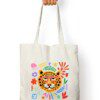 Leopard with glasses flowers themed Tote Bag - Fashion Greet