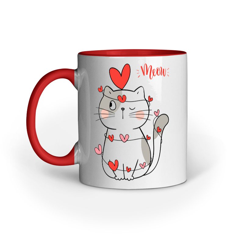 Cute Cat Valentine’s Day – Ceramic Mug - Fashion Greet