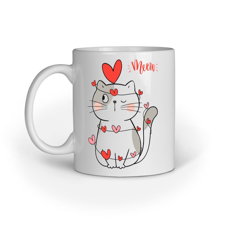 Cute Cat Valentine’s Day – Ceramic Mug - Fashion Greet