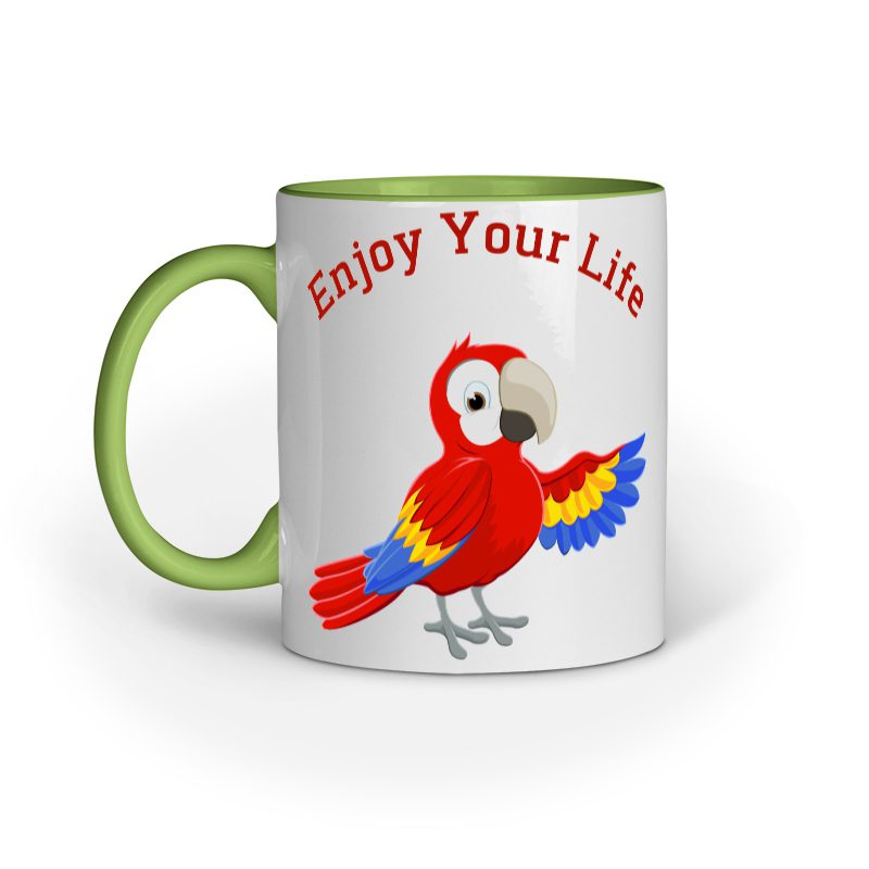 Enjoy Your Life Playful Bird – Ceramic Mug - Fashion Greet Enjoy Your Life Playful Bird – Ceramic Mug - Fashion Greet