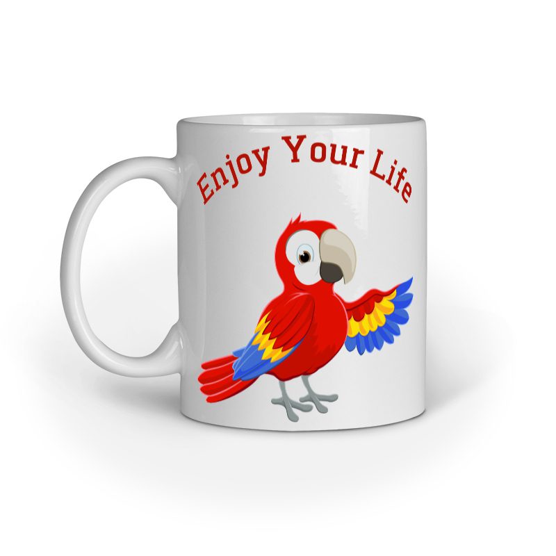 Enjoy Your Life Playful Bird – Ceramic Mug - Fashion Greet Enjoy Your Life Playful Bird – Ceramic Mug - Fashion Greet