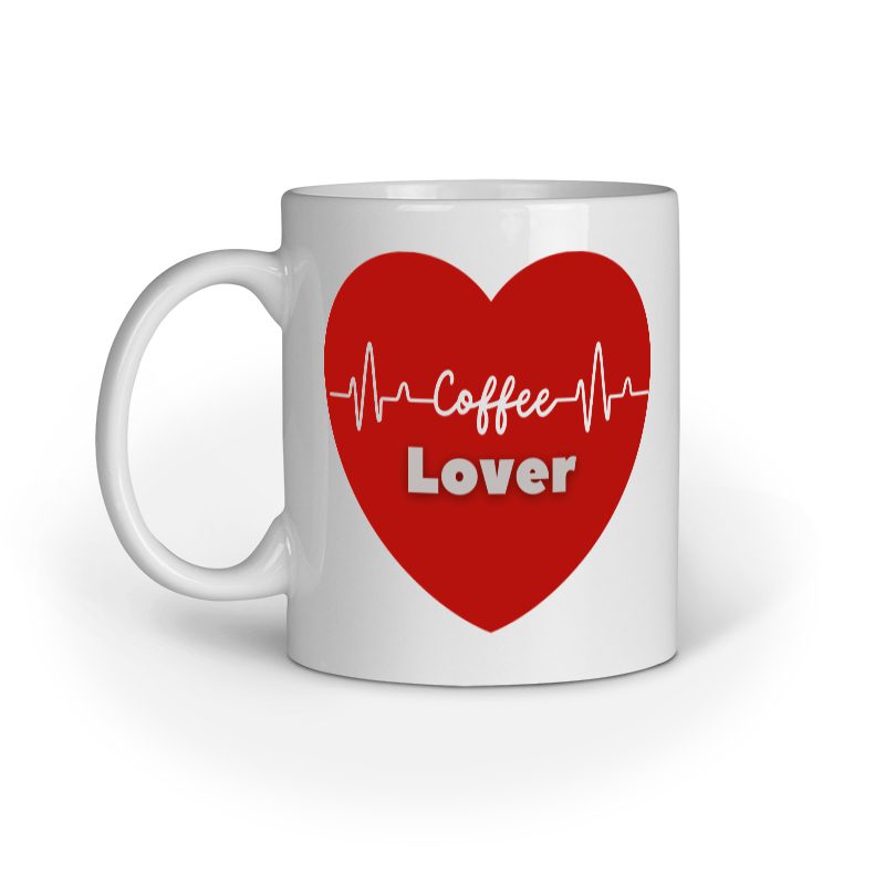 Coffee Lover Heartbeat – Ceramic Mug - Fashion Greet
