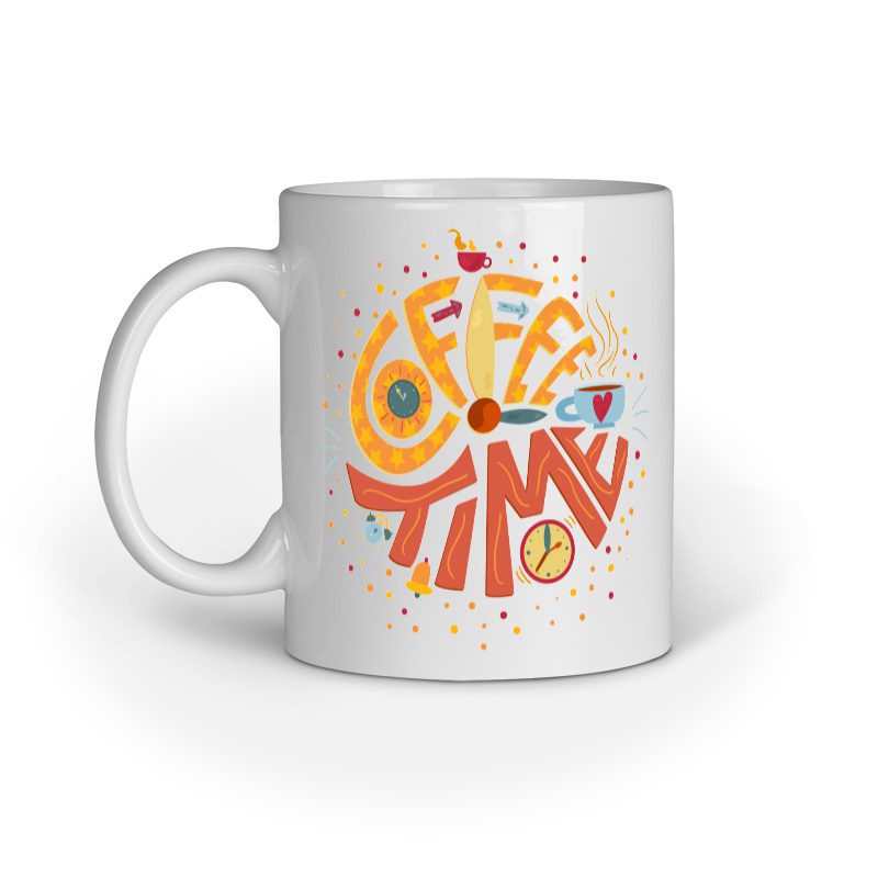 Coffee Time Lettering – Ceramic Mug - Fashion Greet