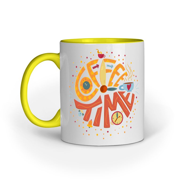 Coffee Time Lettering – Ceramic Mug - Fashion Greet