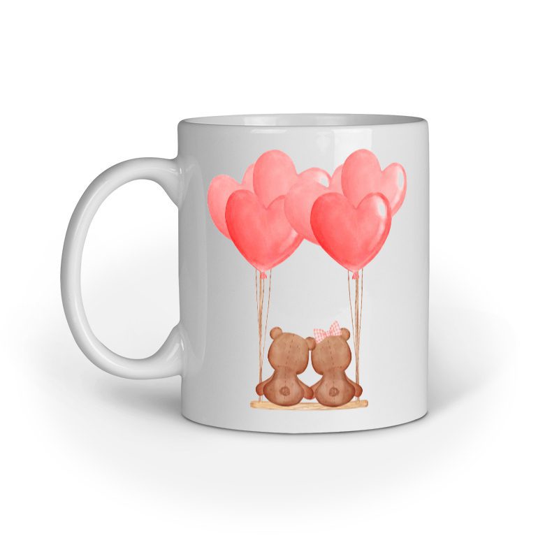 Cute Cubs with Balloons – printed Ceramic Mugs - Fashion Greet
