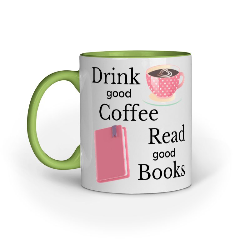 Good Coffee and Good Books – Ceramic Mug - Fashion Greet