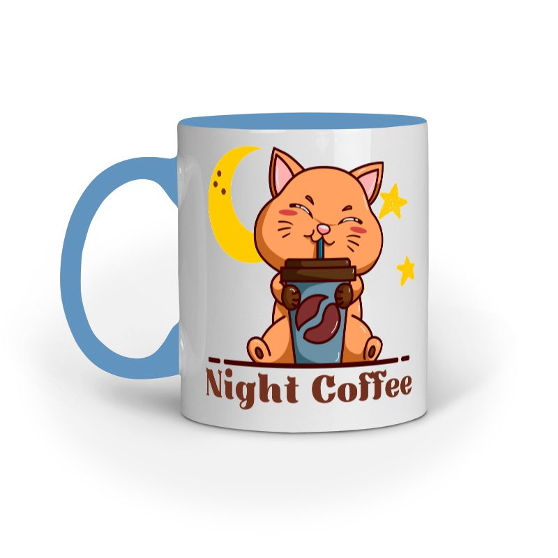 Night Coffee Cat – Ceramic Mug - Fashion Greet Night Coffee Cat – Ceramic Mug - Fashion Greet