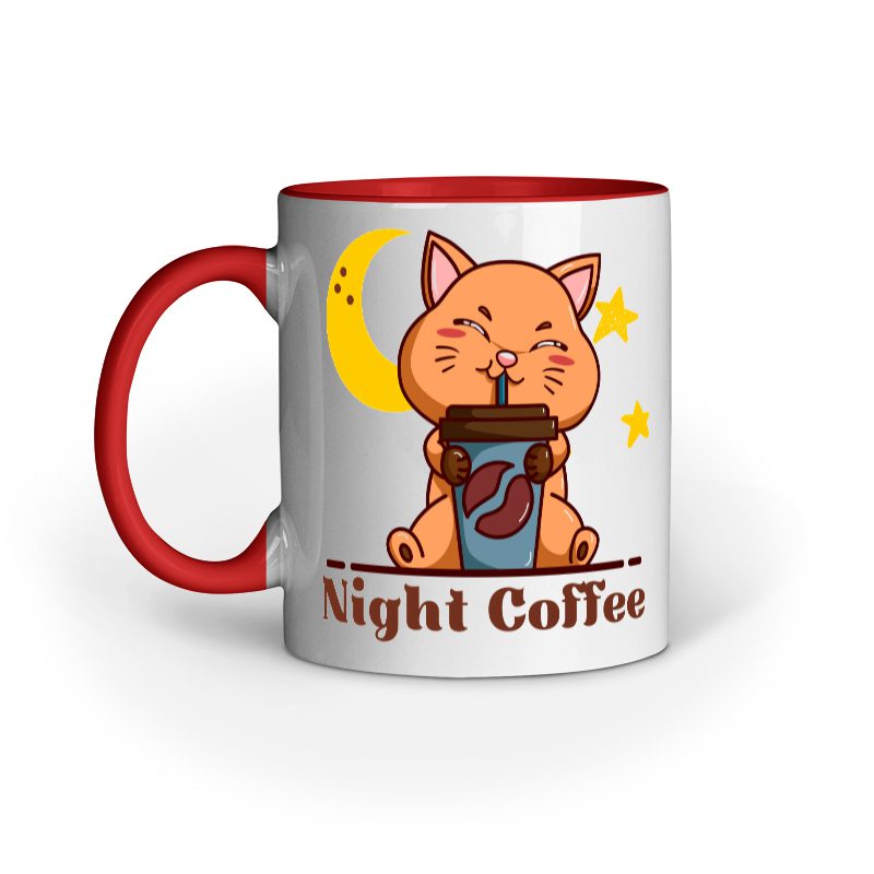 Night Coffee Cat – Ceramic Mug - Fashion Greet Night Coffee Cat – Ceramic Mug - Fashion Greet