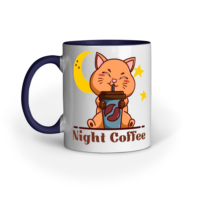 Night Coffee Cat – Ceramic Mug - Fashion Greet Night Coffee Cat – Ceramic Mug - Fashion Greet