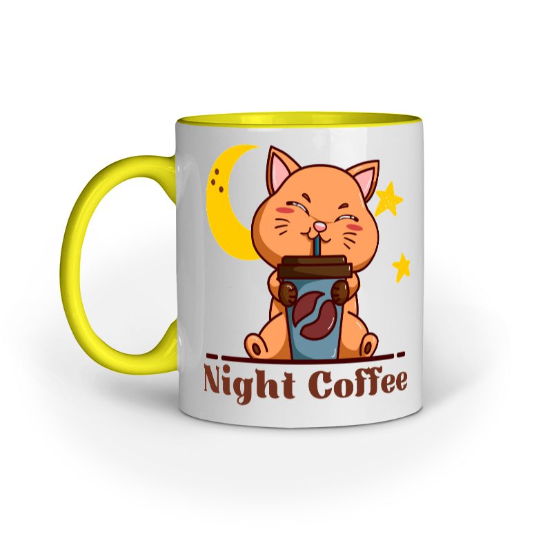 Night Coffee Cat – Ceramic Mug - Fashion Greet Night Coffee Cat – Ceramic Mug - Fashion Greet