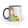 Cute giraffe behind grass ceramic mug - Fashion Greet