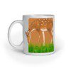 Cute Deer on Grass Ground – Ceramic mug - Fashion Greet