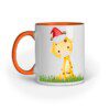 Giraffe santa cap – Ceramic Mug - Fashion Greet