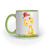 Giraffe santa cap – Ceramic Mug - Fashion Greet