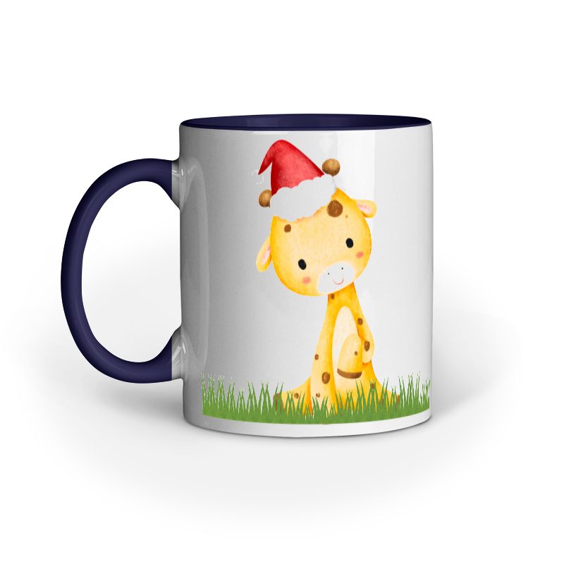 Giraffe santa cap – Ceramic Mug - Fashion Greet