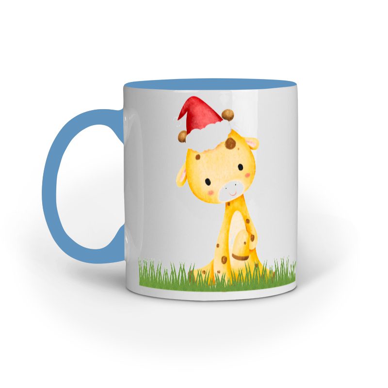 Giraffe santa cap – Ceramic Mug - Fashion Greet