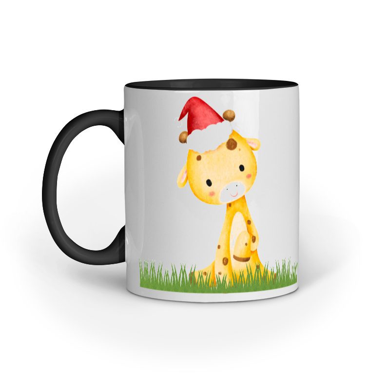 Giraffe santa cap – Ceramic Mug - Fashion Greet