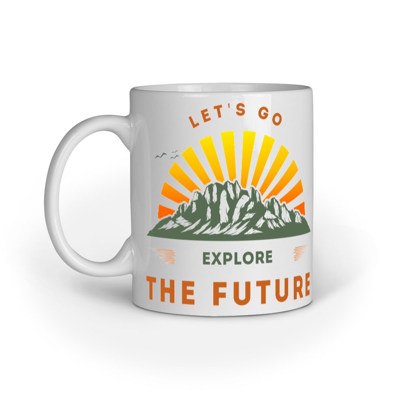 Explore the Future themed Ceramic Mug - Fashion Greet