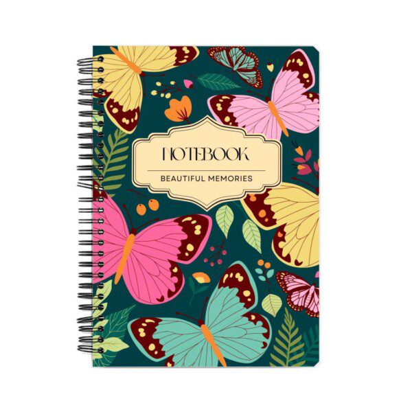 Colorful floral and Butterfly Notebook