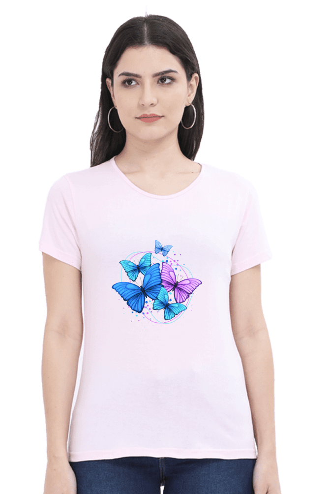 Women’s Modern Butterfly Theme T-Shirts - Fashion Greet