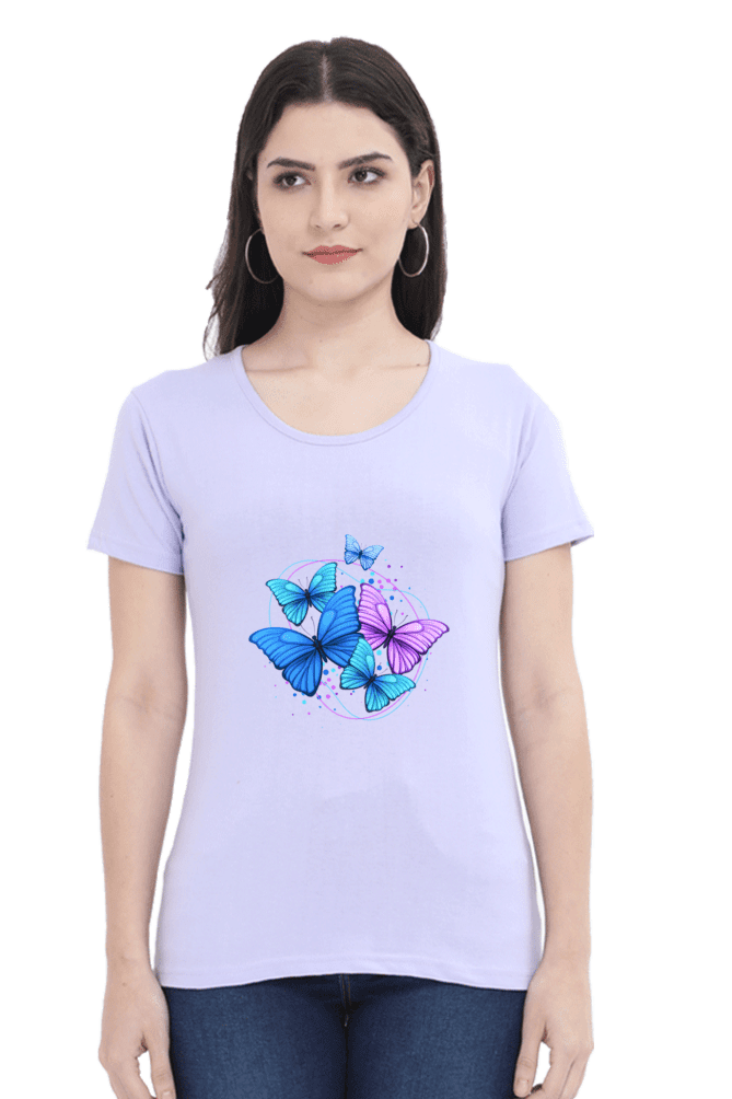 Women’s Modern Butterfly Theme T-Shirts - Fashion Greet