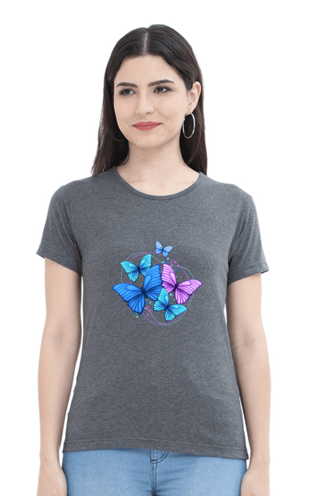 Women’s Modern Butterfly Theme T-Shirts - Fashion Greet