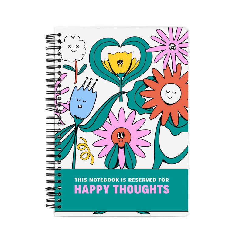 Notebook Reserved for Happy Thoughts - Fashion Greet