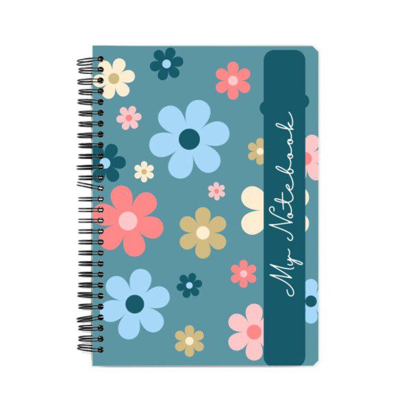 Simple floral design notebook