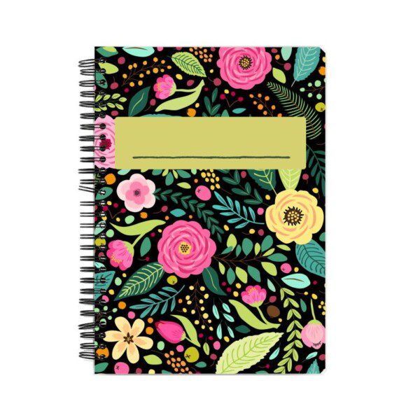 Notebook with Floral design cover