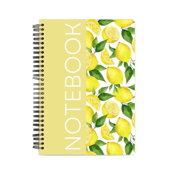 Notebook with Lemon Background frontcover