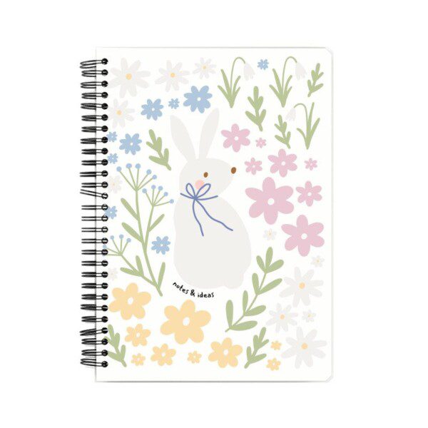 Notebook with Pastel Floral style frontcover