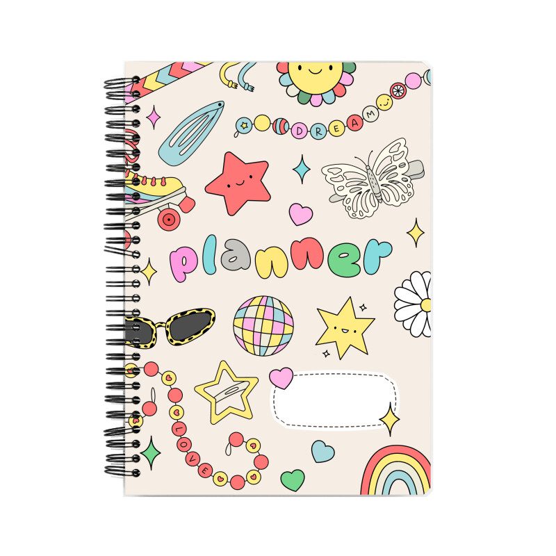 Planner Notebook with Retro style cover - Fashion Greet